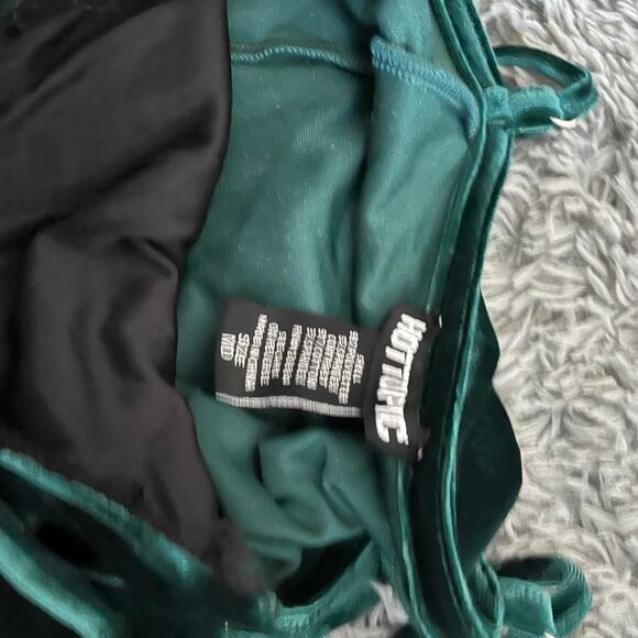 Hot Topic Green Velvet Lace Slip Dress Women’s Medium Grunge Goth - Picture 7 of 7